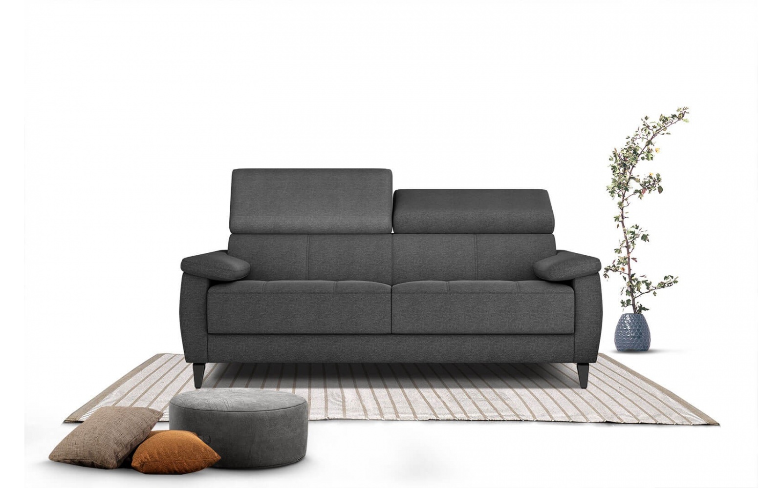 Sofa 3-Sitzer mit verstellbaren Kopfstützen TAUNUS