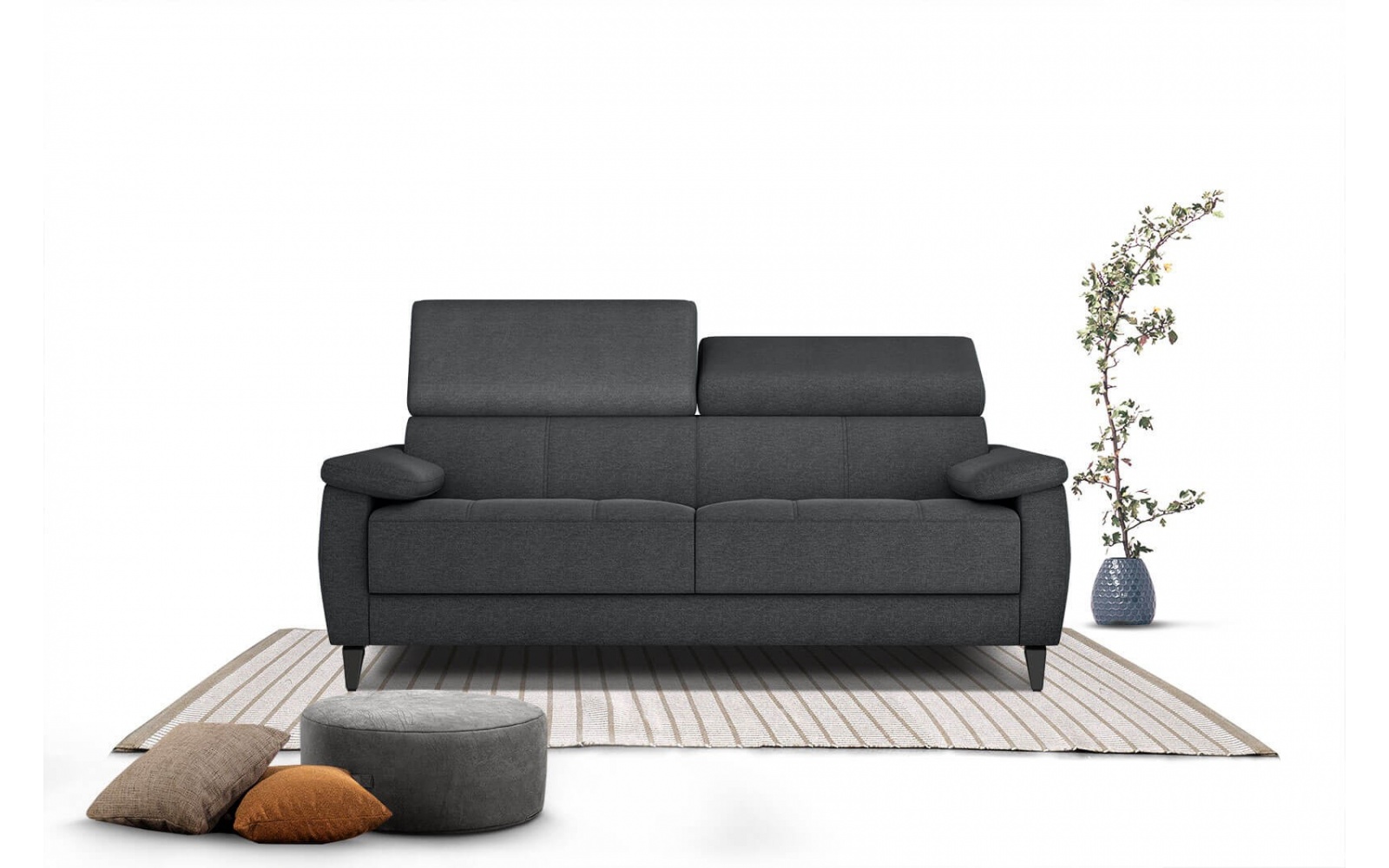 Sofa 3-Sitzer mit verstellbaren Kopfstützen TAUNUS