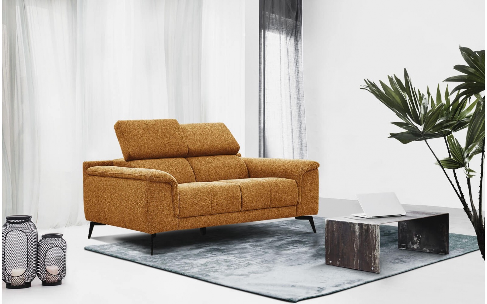 Sofa 2-Sitzer mit verstellbaren Kopfstützen FIERO