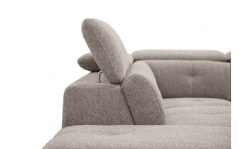 Ecksofa links mit verstellbaren Kopfstützen 5-Sitzer AVENA