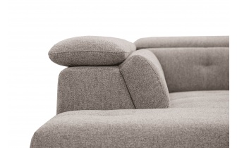 Ecksofa links mit verstellbaren Kopfstützen 5-Sitzer AVENA