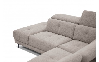 Ecksofa links mit verstellbaren Kopfstützen 5-Sitzer AVENA