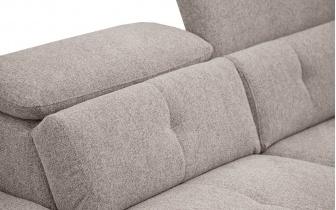 Ecksofa links mit verstellbaren Kopfstützen 5-Sitzer AVENA