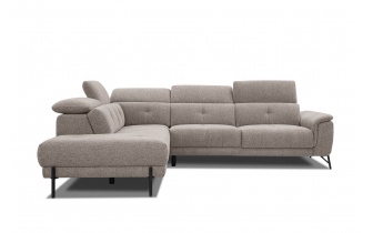 Ecksofa links mit verstellbaren Kopfstützen 5-Sitzer AVENA