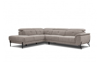 Ecksofa links mit verstellbaren Kopfstützen 5-Sitzer AVENA
