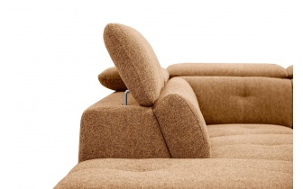 Ecksofa links mit verstellbaren Kopfstützen 5-Sitzer AVENA
