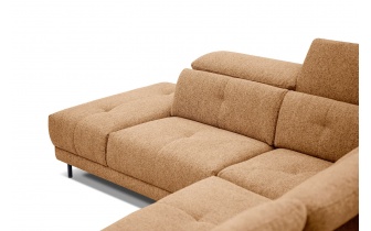 Ecksofa links mit verstellbaren Kopfstützen 5-Sitzer AVENA