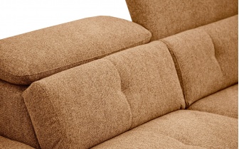 Ecksofa links mit verstellbaren Kopfstützen 5-Sitzer AVENA