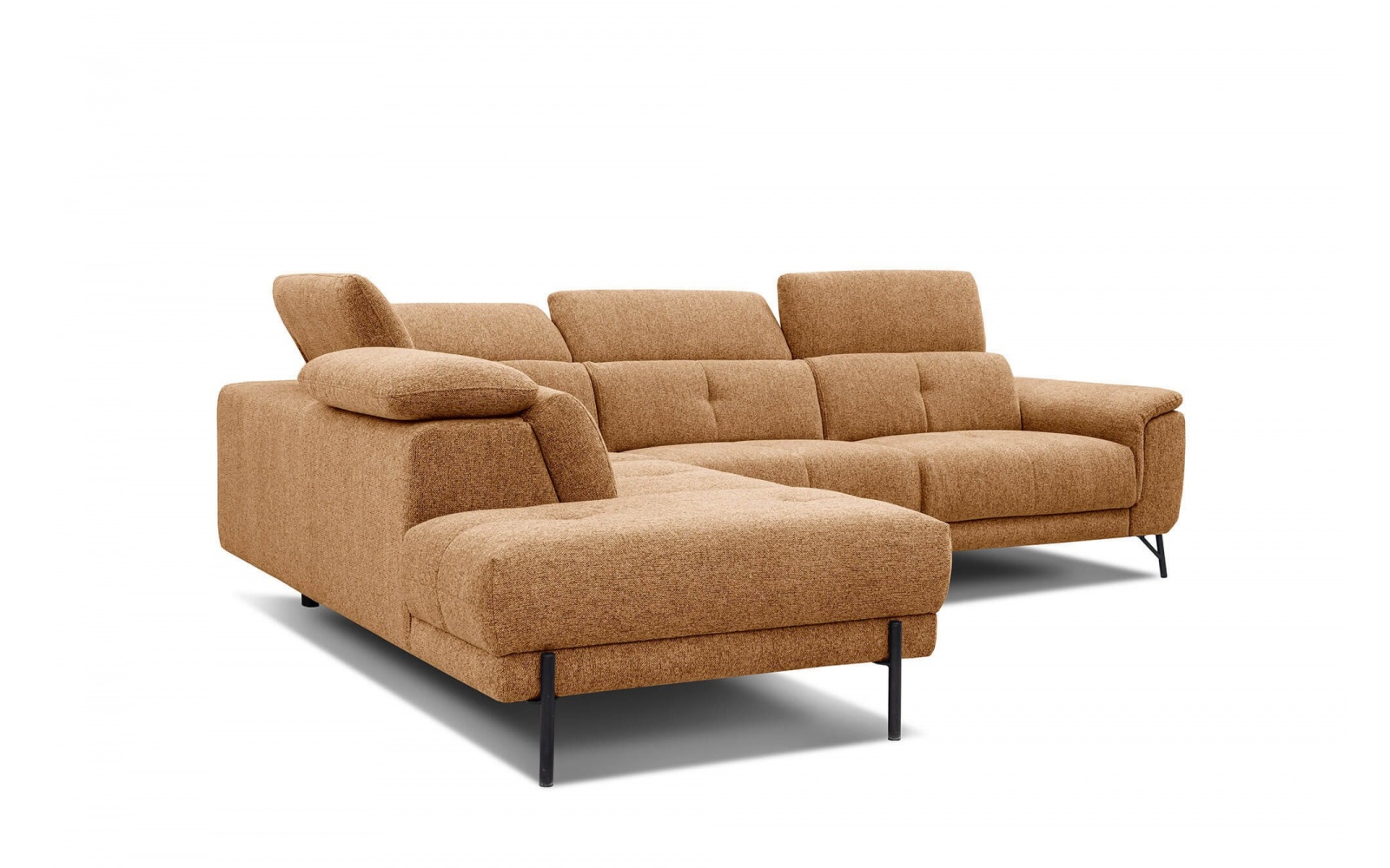 Ecksofa links mit verstellbaren Kopfstützen 5-Sitzer AVENA