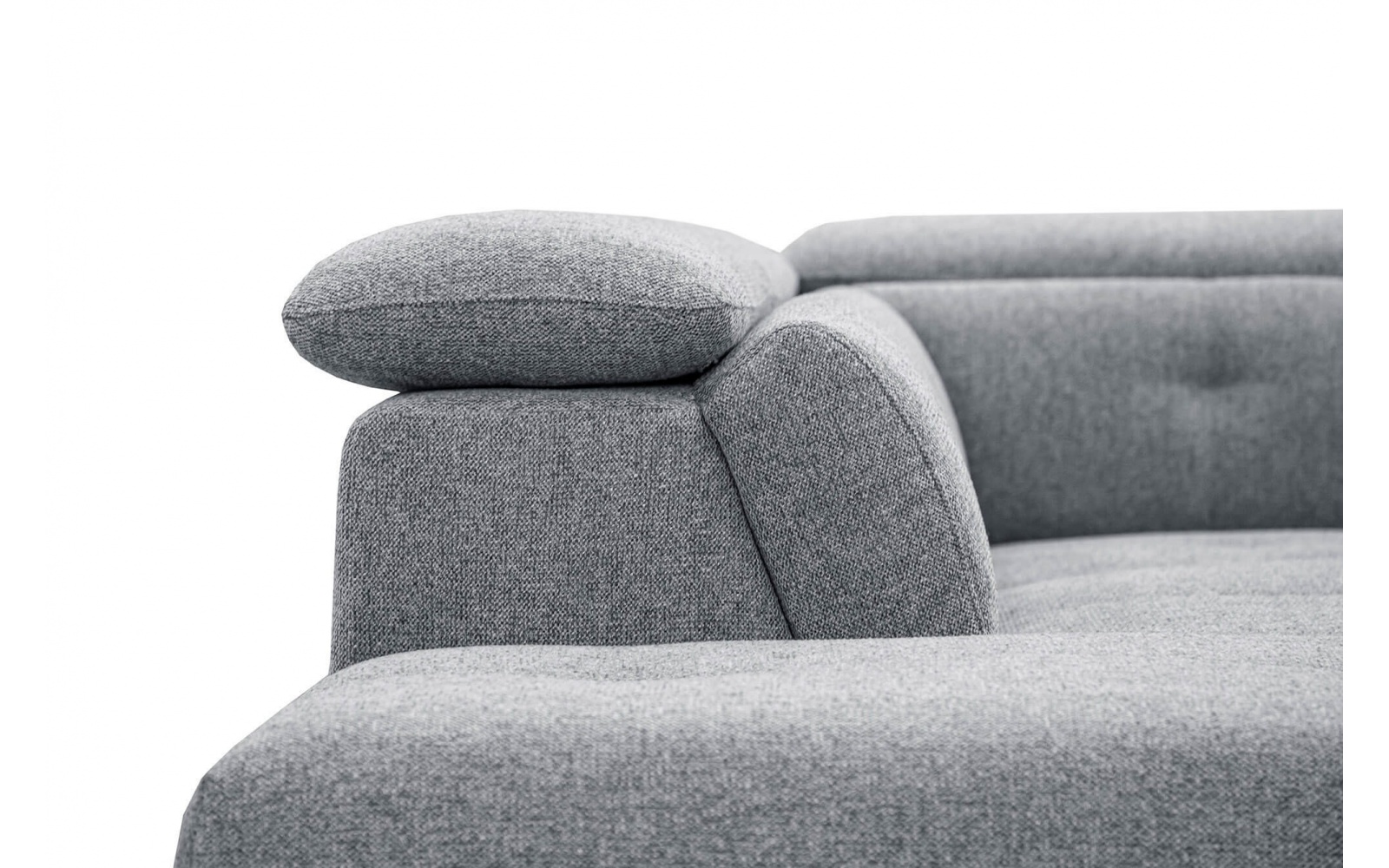 Ecksofa links mit verstellbaren Kopfstützen 5-Sitzer AVENA