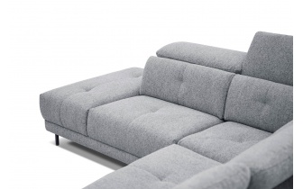 Ecksofa links mit verstellbaren Kopfstützen 5-Sitzer AVENA