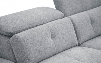 Ecksofa links mit verstellbaren Kopfstützen 5-Sitzer AVENA