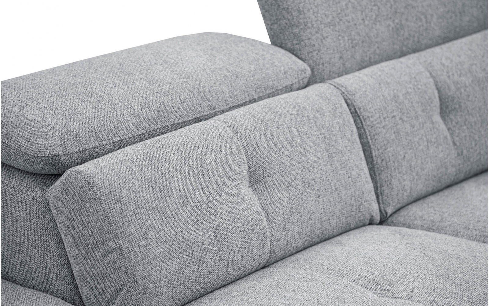 Ecksofa links mit verstellbaren Kopfstützen 5-Sitzer AVENA