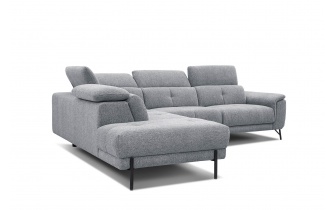 Ecksofa links mit verstellbaren Kopfstützen 5-Sitzer AVENA