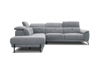 Ecksofa links mit verstellbaren Kopfstützen 5-Sitzer AVENA