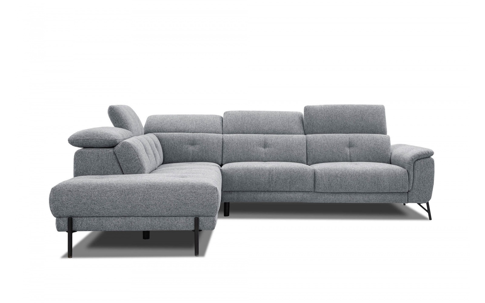 Ecksofa links mit verstellbaren Kopfstützen 5-Sitzer AVENA