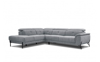 Ecksofa links mit verstellbaren Kopfstützen 5-Sitzer AVENA