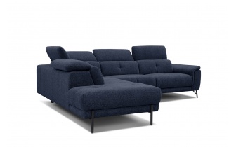 Ecksofa links mit verstellbaren Kopfstützen 5-Sitzer AVENA