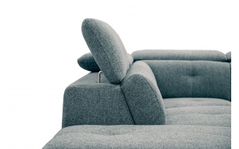 Ecksofa links mit verstellbaren Kopfstützen 5-Sitzer AVENA