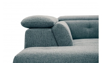 Ecksofa links mit verstellbaren Kopfstützen 5-Sitzer AVENA