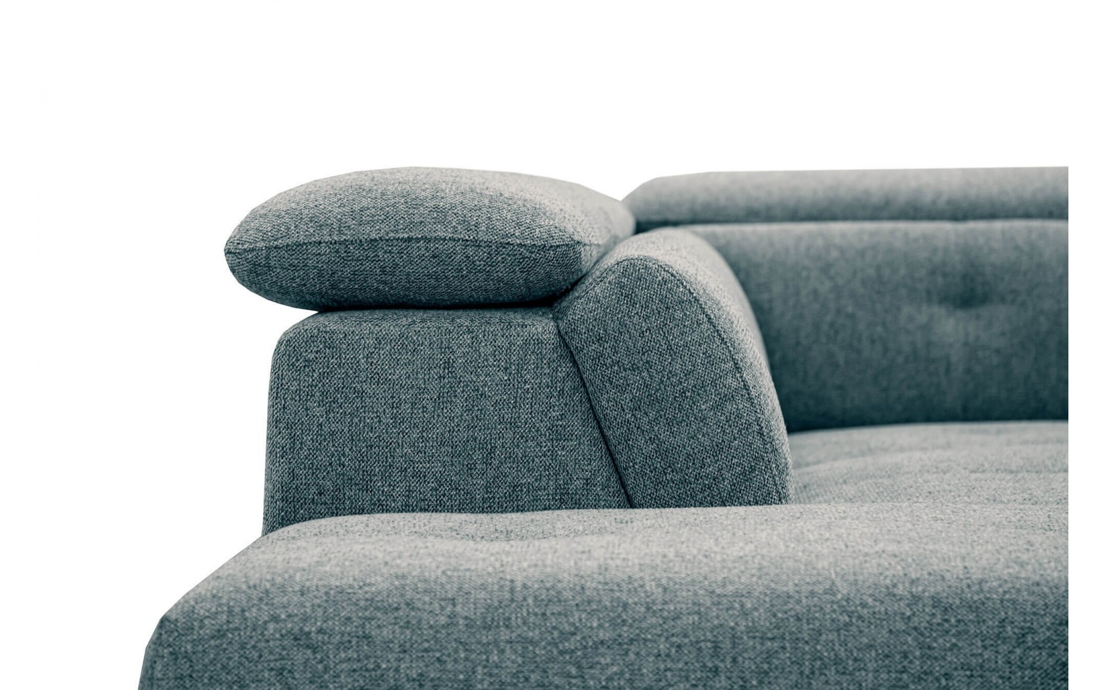 Ecksofa links mit verstellbaren Kopfstützen 5-Sitzer AVENA