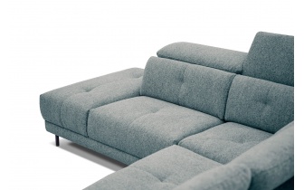 Ecksofa links mit verstellbaren Kopfstützen 5-Sitzer AVENA