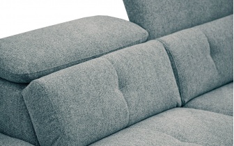Ecksofa links mit verstellbaren Kopfstützen 5-Sitzer AVENA