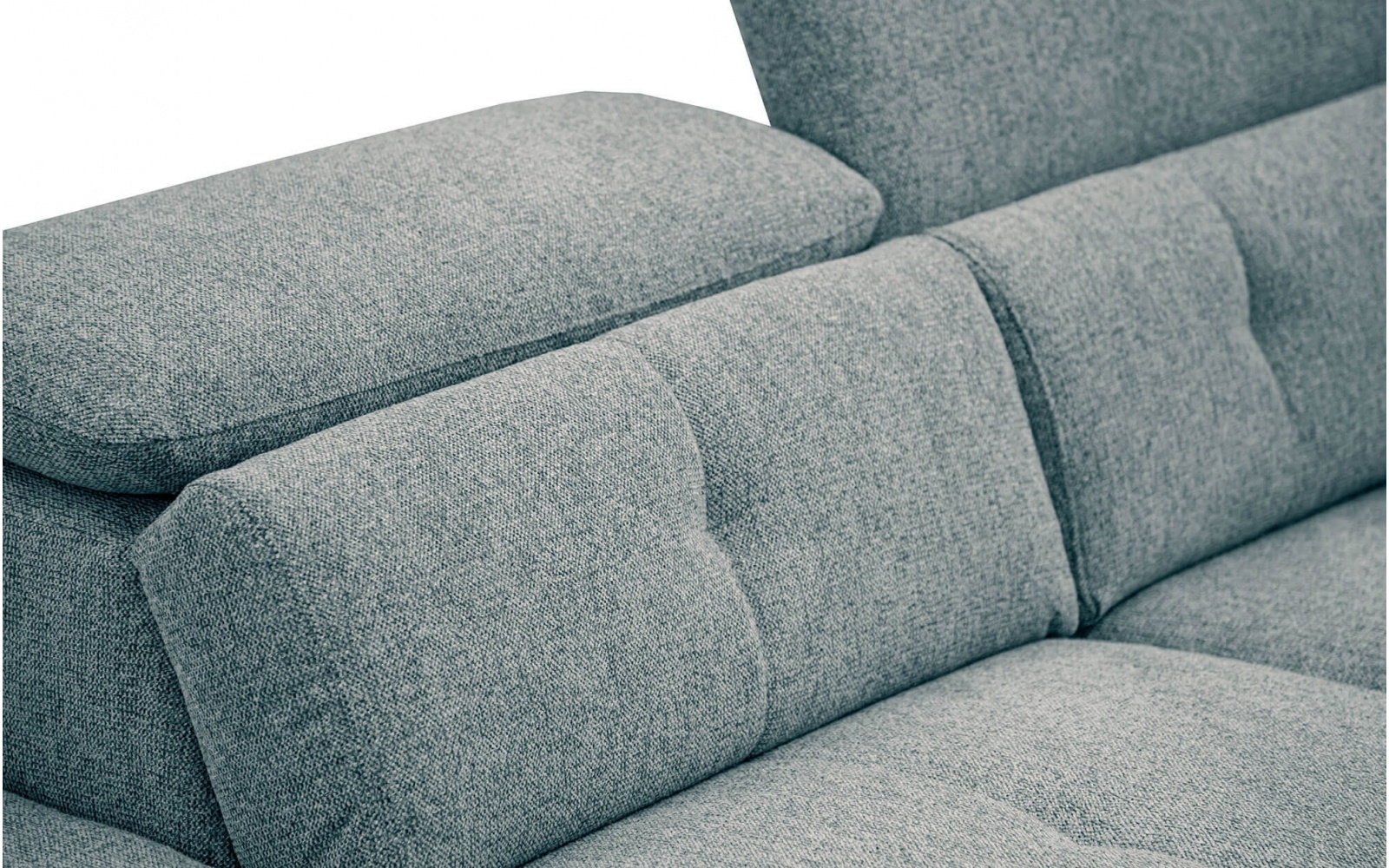 Ecksofa links mit verstellbaren Kopfstützen 5-Sitzer AVENA