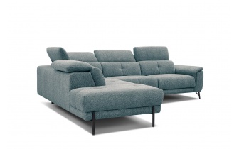 Ecksofa links mit verstellbaren Kopfstützen 5-Sitzer AVENA