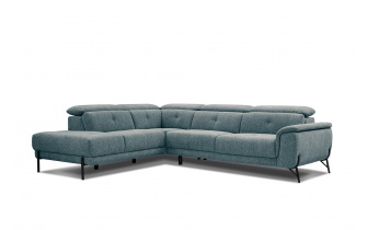 Ecksofa links mit verstellbaren Kopfstützen 5-Sitzer AVENA