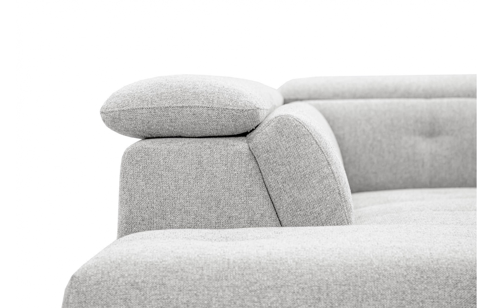 Ecksofa links mit verstellbaren Kopfstützen 5-Sitzer AVENA