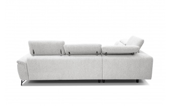 Ecksofa links mit verstellbaren Kopfstützen 5-Sitzer AVENA