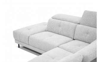 Ecksofa links mit verstellbaren Kopfstützen 5-Sitzer AVENA