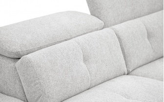 Ecksofa links mit verstellbaren Kopfstützen 5-Sitzer AVENA