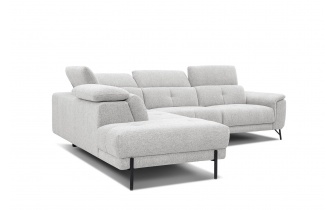 Ecksofa links mit verstellbaren Kopfstützen 5-Sitzer AVENA