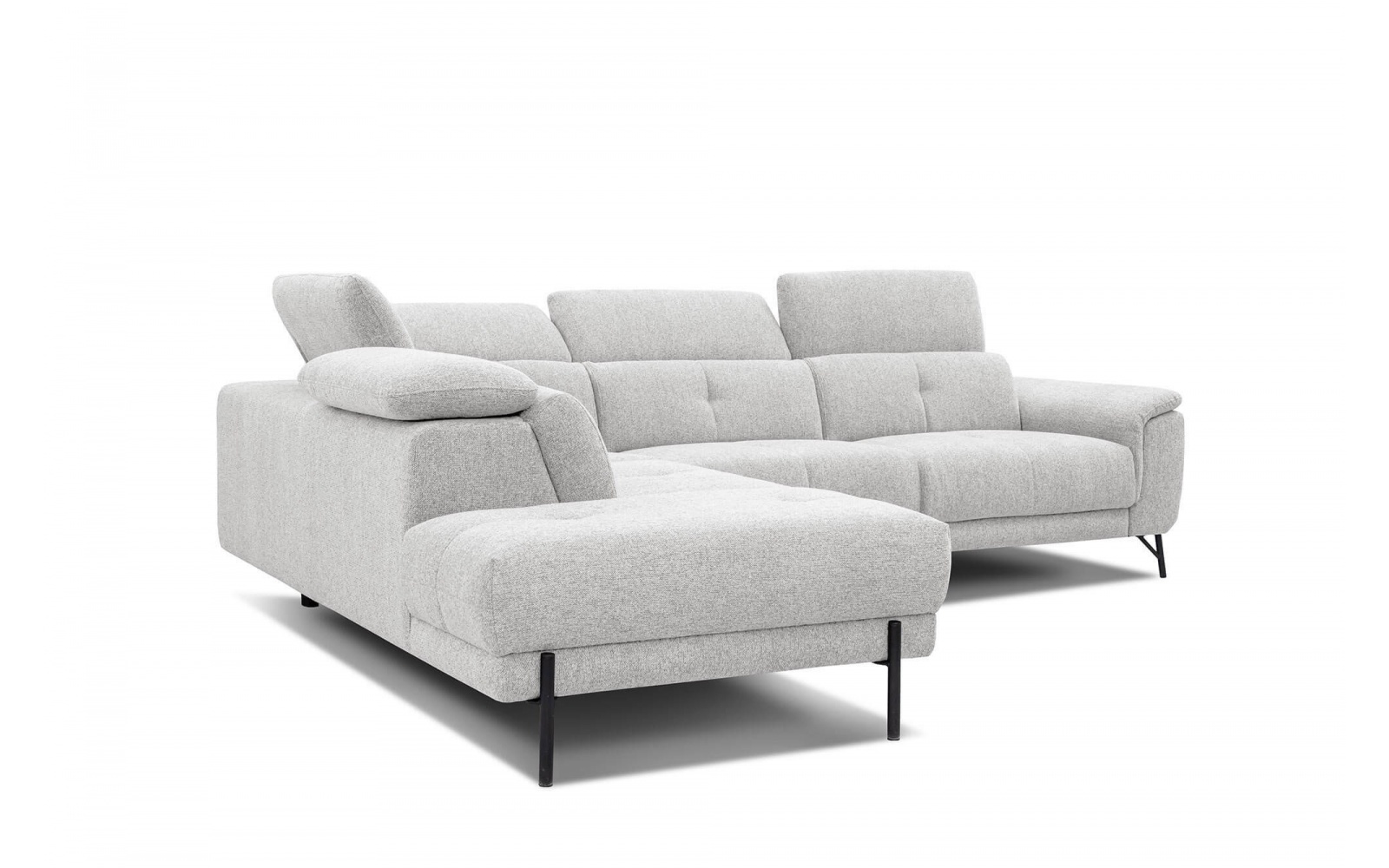 Ecksofa links mit verstellbaren Kopfstützen 5-Sitzer AVENA