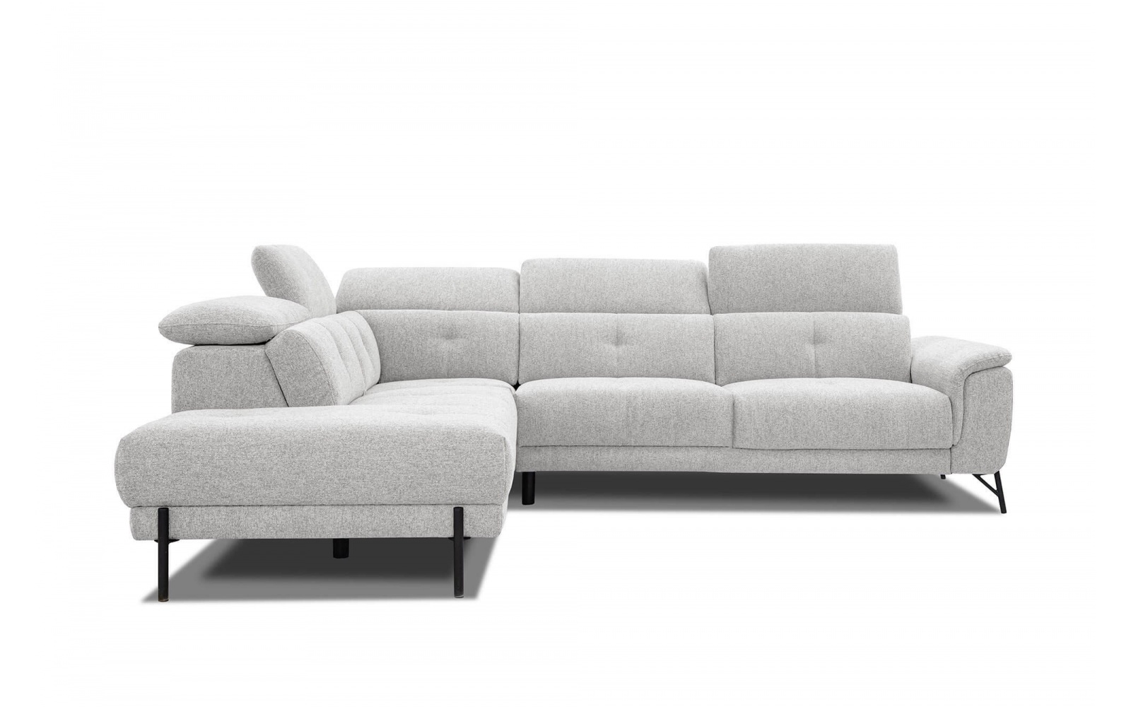 Ecksofa links mit verstellbaren Kopfstützen 5-Sitzer AVENA