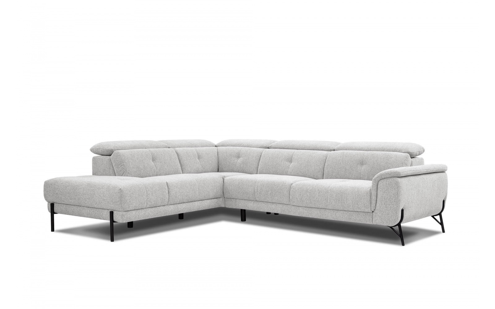 Ecksofa links mit verstellbaren Kopfstützen 5-Sitzer AVENA