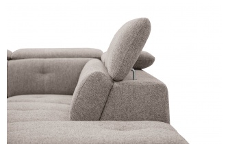 Ecksofa rechts mit verstellbaren Kopfstützen 5-Sitzer AVENA