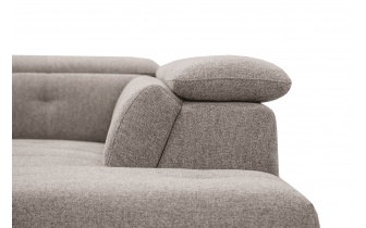 Ecksofa rechts mit verstellbaren Kopfstützen 5-Sitzer AVENA