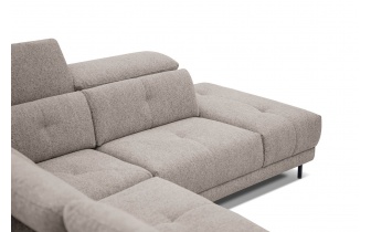 Ecksofa rechts mit verstellbaren Kopfstützen 5-Sitzer AVENA