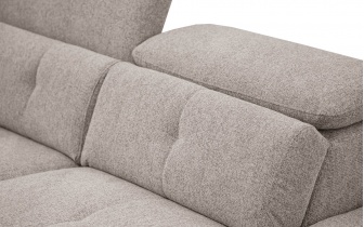 Ecksofa rechts mit verstellbaren Kopfstützen 5-Sitzer AVENA
