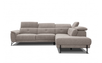 Ecksofa rechts mit verstellbaren Kopfstützen 5-Sitzer AVENA