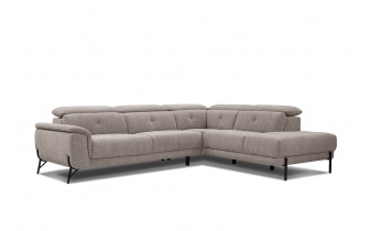 Ecksofa rechts mit verstellbaren Kopfstützen 5-Sitzer AVENA