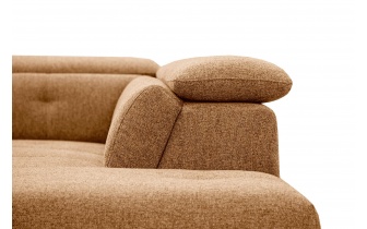 Ecksofa rechts mit verstellbaren Kopfstützen 5-Sitzer AVENA