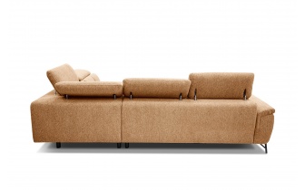 Ecksofa rechts mit verstellbaren Kopfstützen 5-Sitzer AVENA