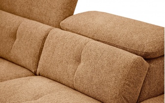 Ecksofa rechts mit verstellbaren Kopfstützen 5-Sitzer AVENA