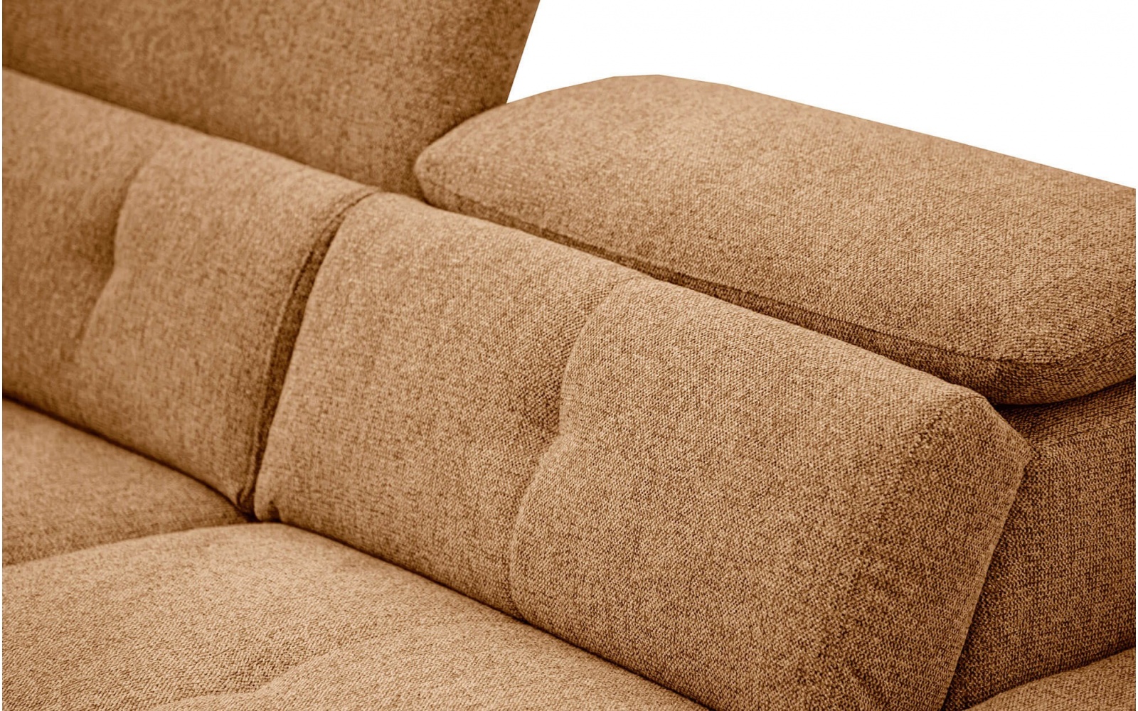 Ecksofa rechts mit verstellbaren Kopfstützen 5-Sitzer AVENA