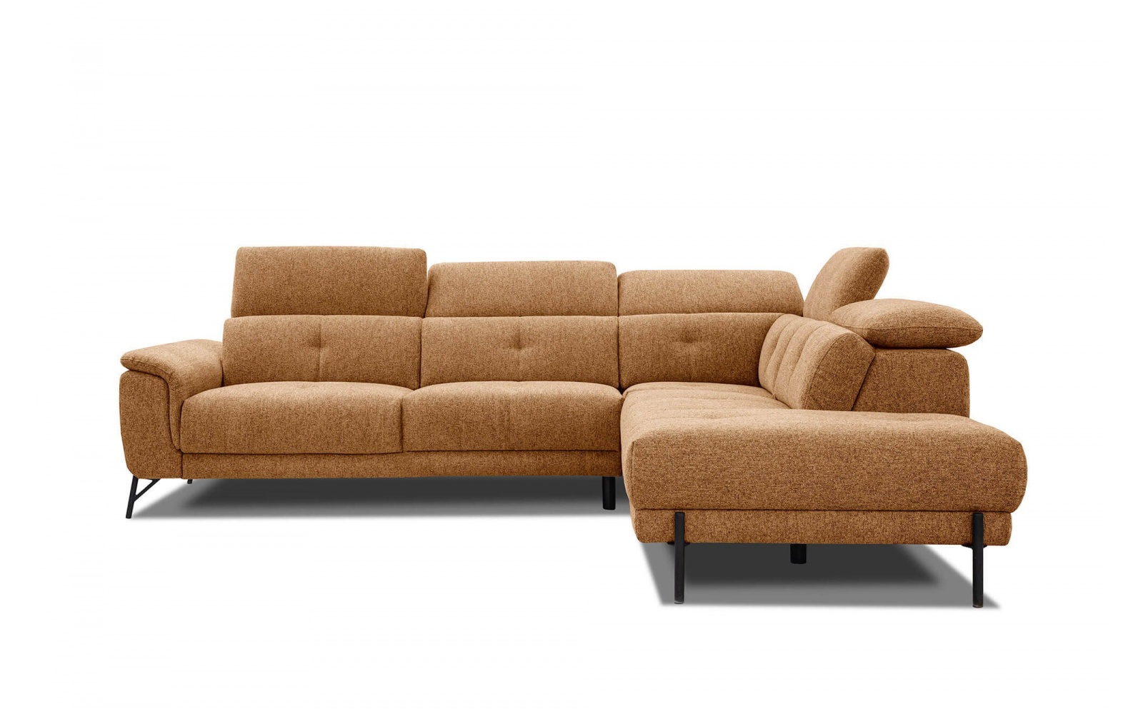 Ecksofa rechts mit verstellbaren Kopfstützen 5-Sitzer AVENA