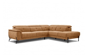 Ecksofa rechts mit verstellbaren Kopfstützen 5-Sitzer AVENA